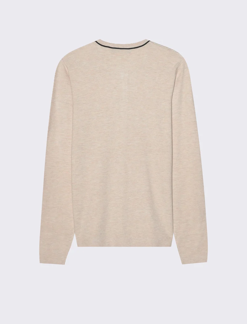 PULLOVER BASICO - Beige grano