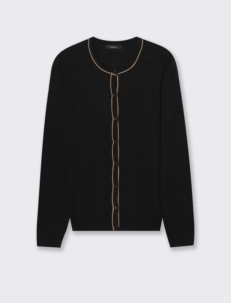CARDIGAN BASICO - Nero