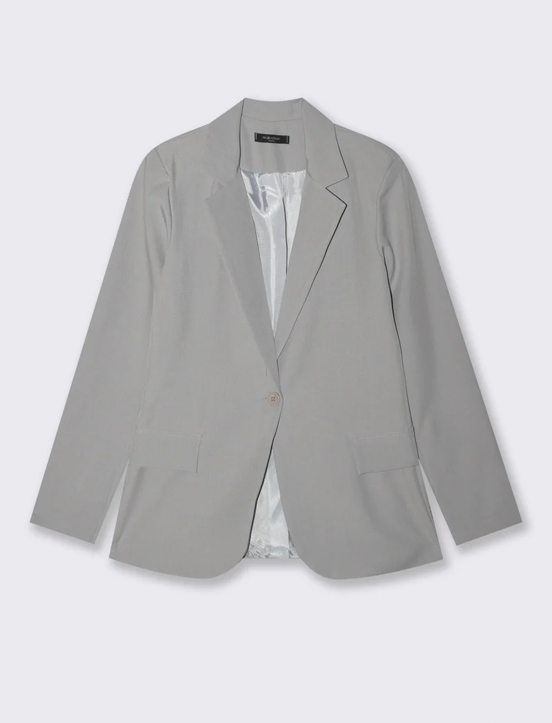 BLAZER MONOPETTO - Grigio
