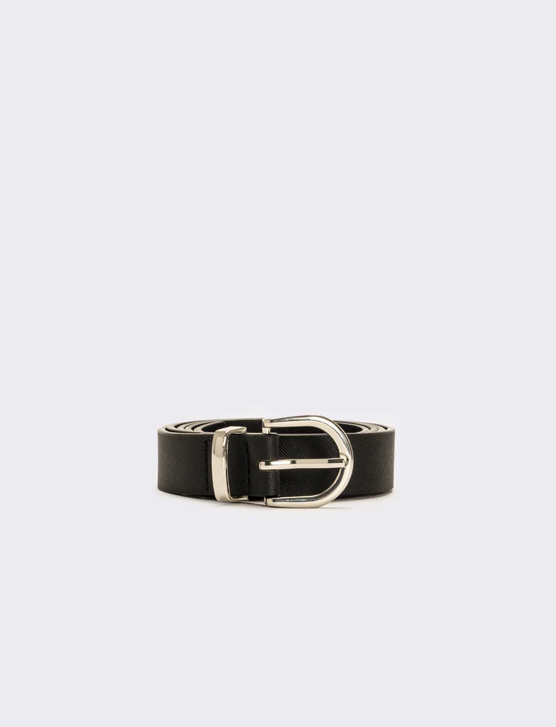 Cintura donna basic 2,5 cm - Nero