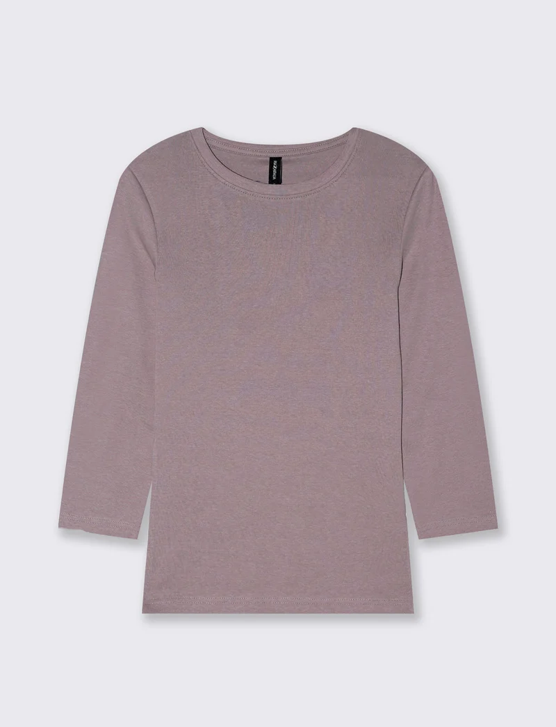 T-SHIRT A COSTE - Viola glicine
