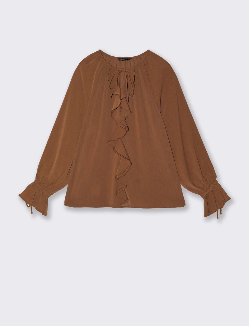 CASACCA CON ROUCHES - Marrone tabacco