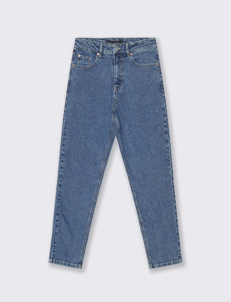 JEANS MOM FIT SLIM - DENIM SCURO