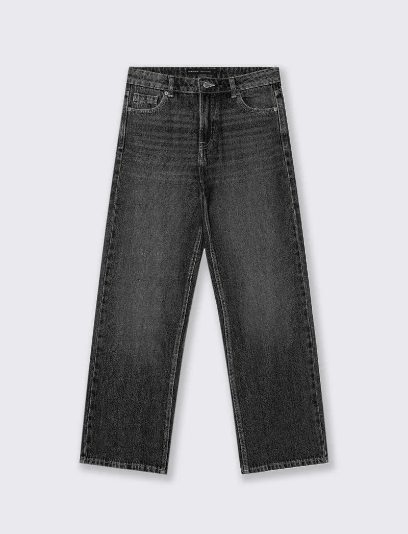 JEANS WIDE LEG - Nero