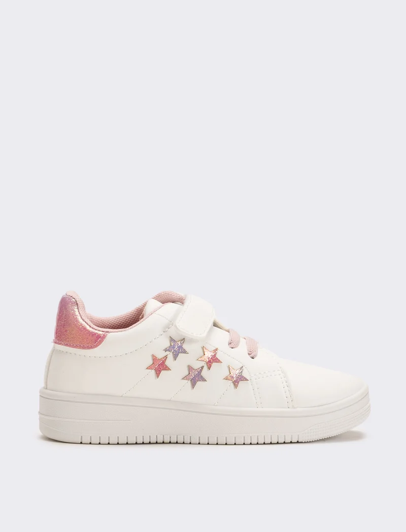 Sneakers da bambina con stelle - Bianco