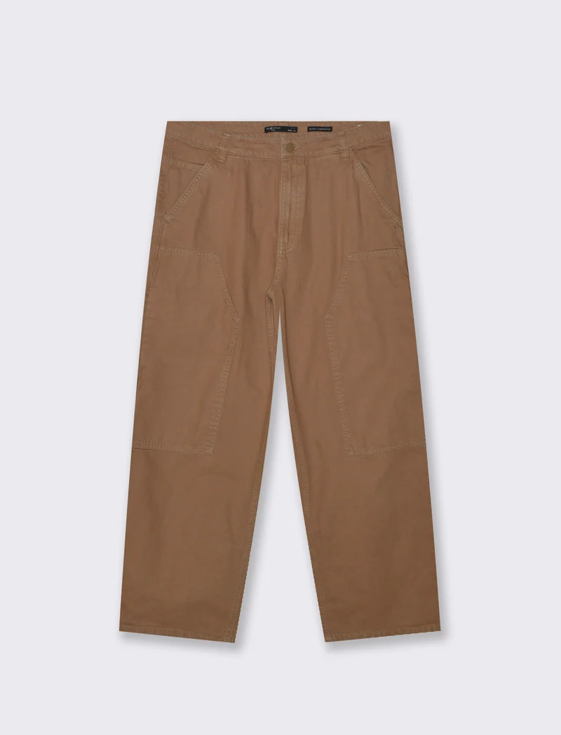 PANTALONE DENIM CARPENTER BAGGY FIT - Grigio fango