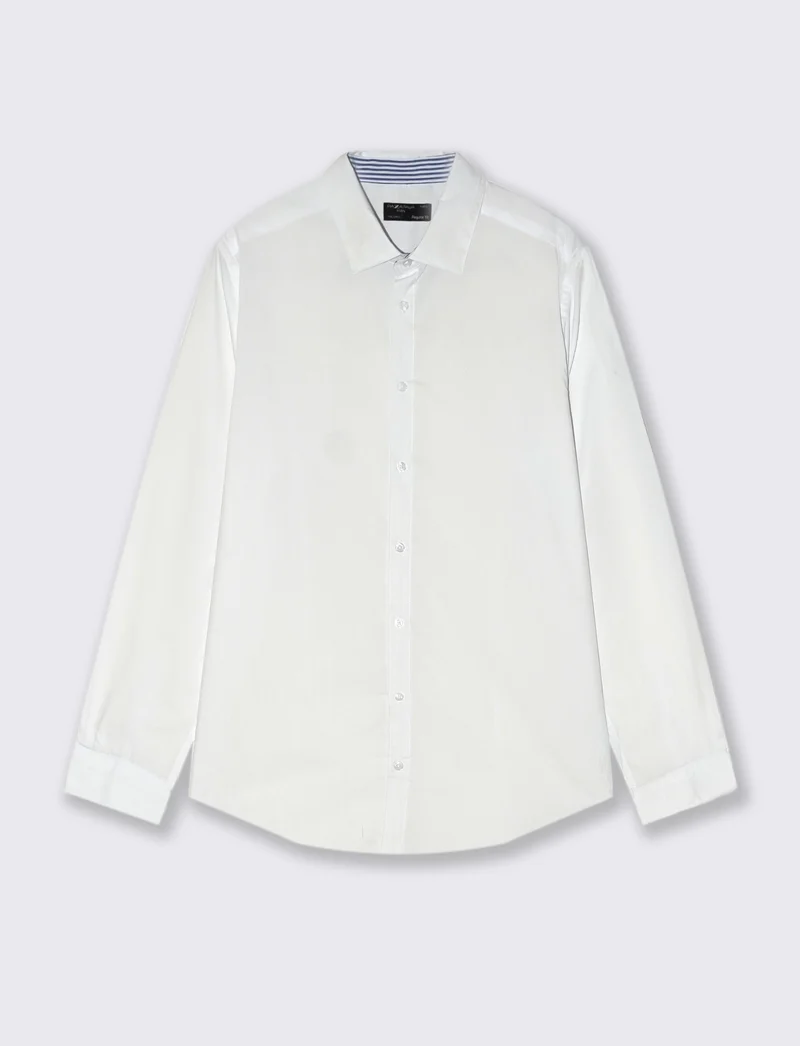 CAMICIA BASIC REGULAR FIT EASY IRON - Bianco