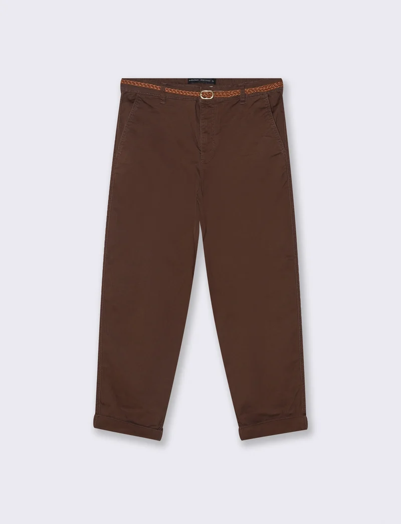 PANTALONE CHINO - Marrone cioccolato