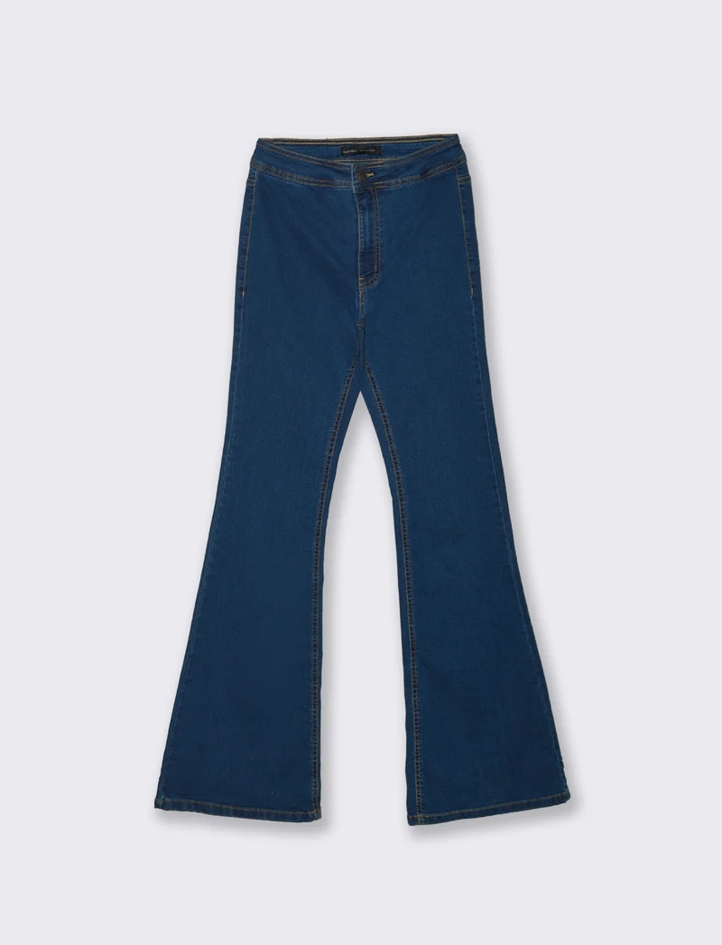 JEANS BOOTCUT HIGH WAIST - Denim