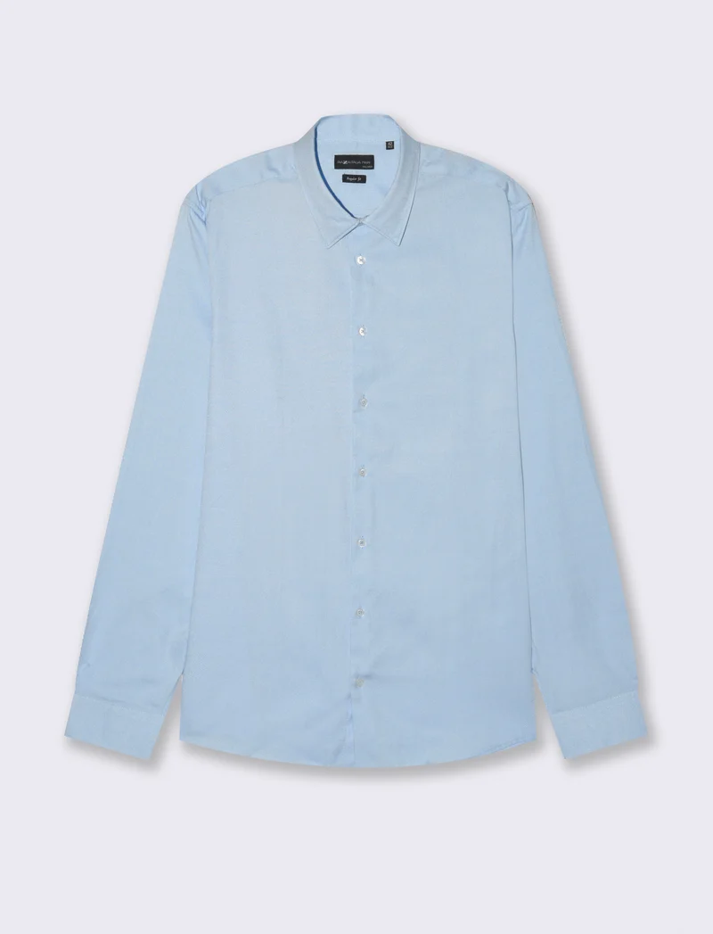 CAMICIA OXFORD REGULAR FIT - Celeste