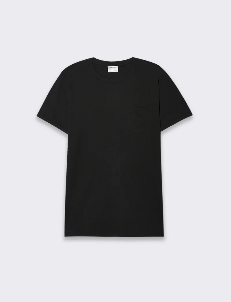 T-SHIRT BASIC CON TASCA - Nero