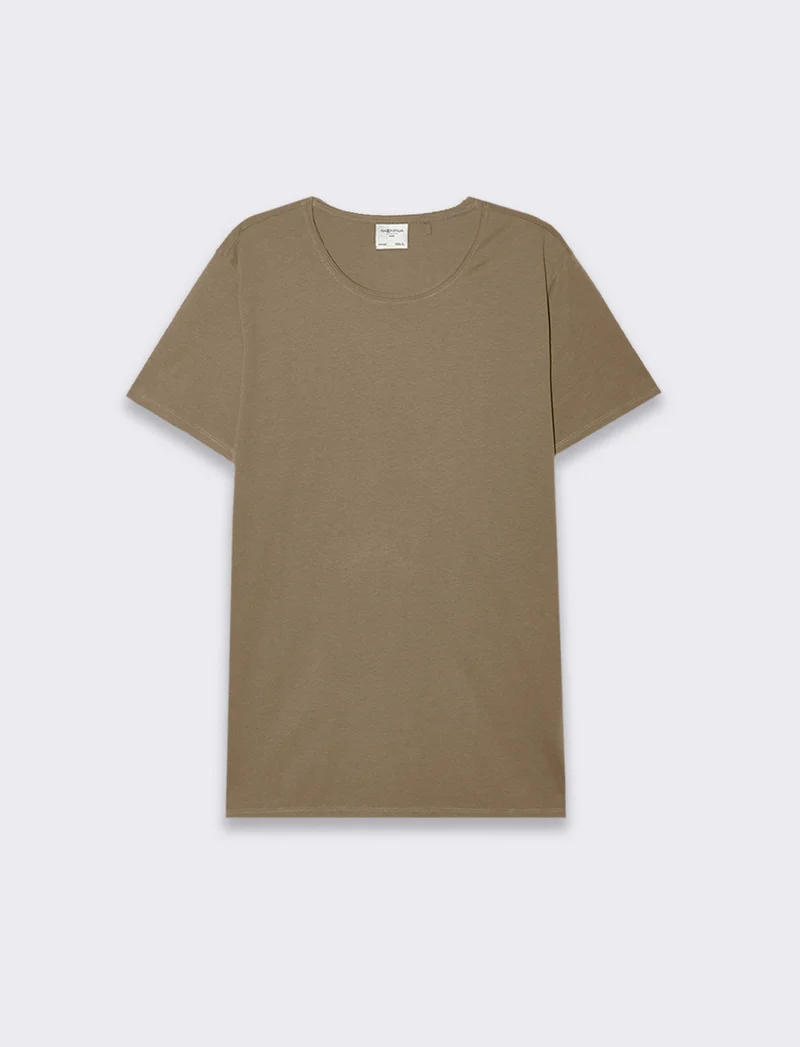 T-SHIRT ORLI TAGLIO VIVO REGULAR FIT - Verde kaki