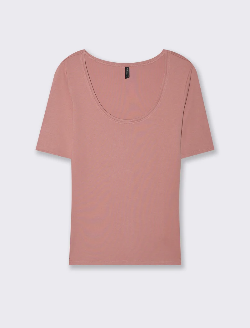 T-SHIRT CON MANICA A 3/4 - Rosa polvere