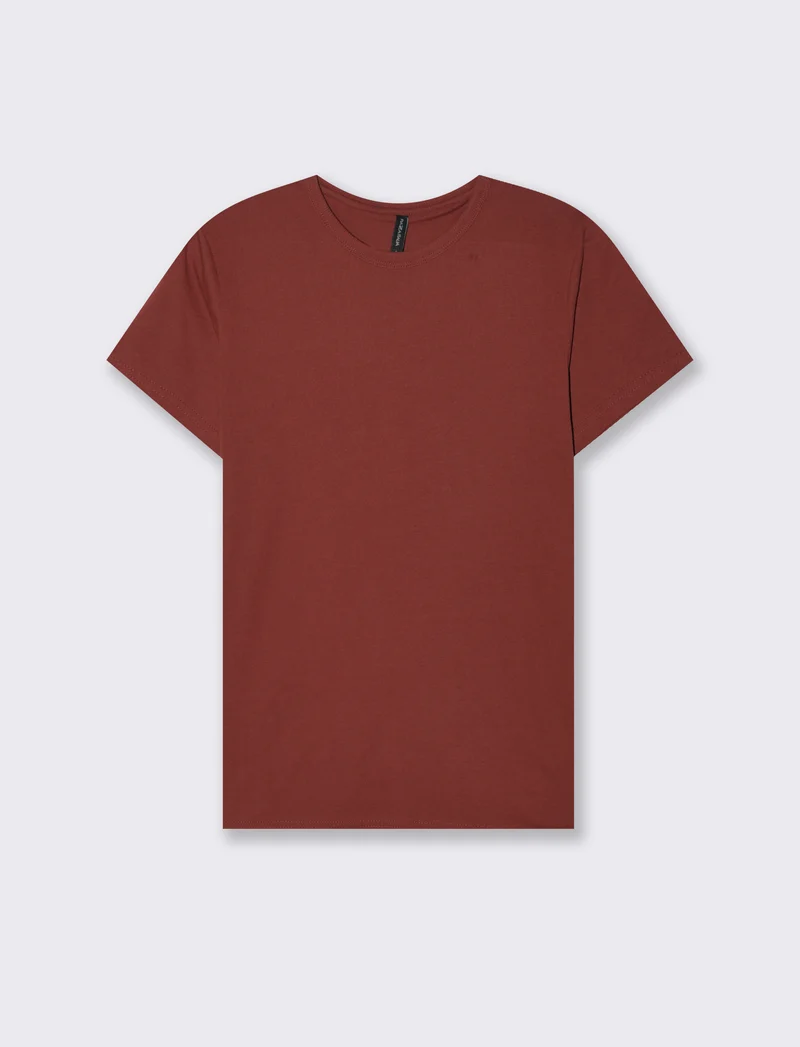 T-SHIRT BASICA - Marrone bruciato