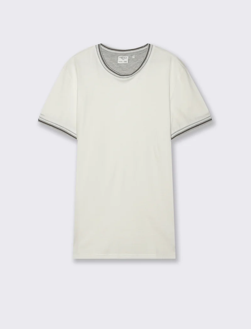 T-shirt in cotone premium da uomo - Bianco