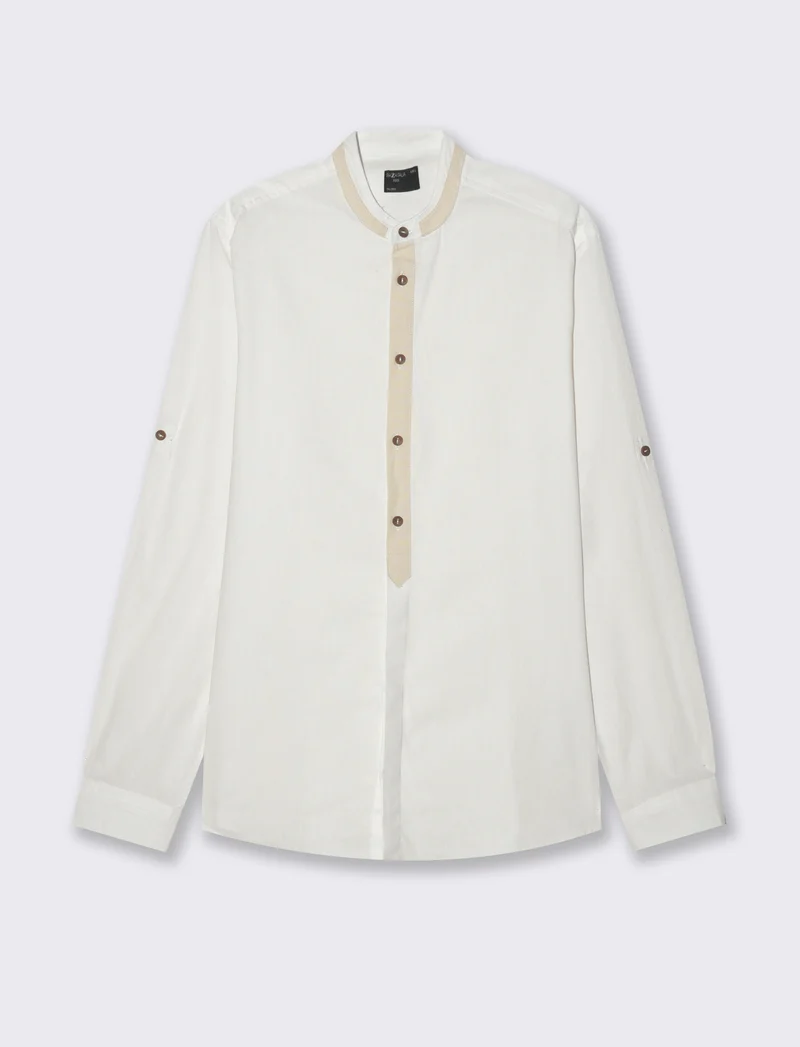 Camicia finta casacca da uomo - Bianco