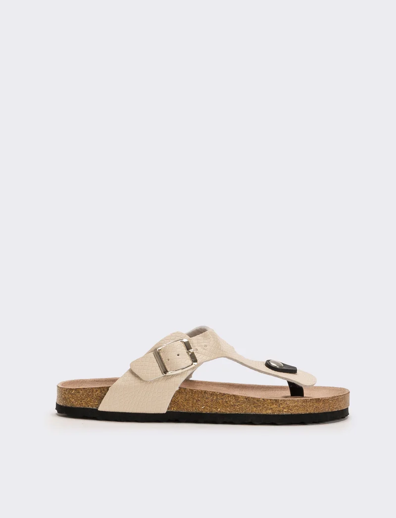 Sandalo infradito - Beige