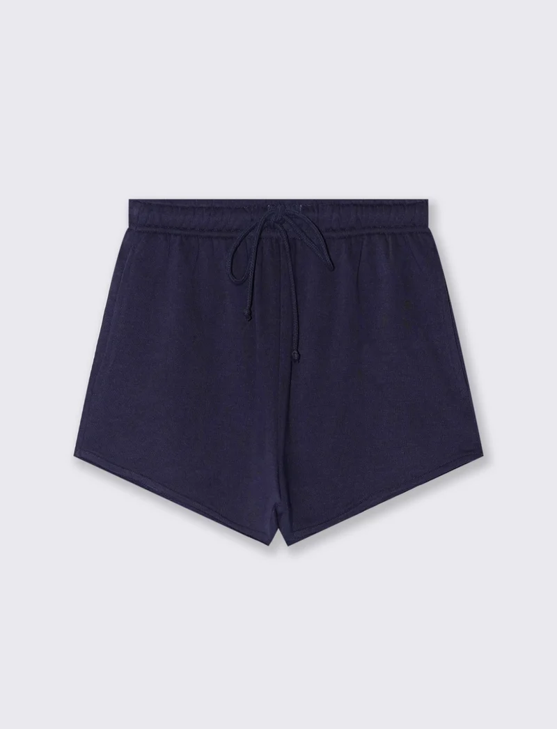 Short con coulisse da donna - Blu