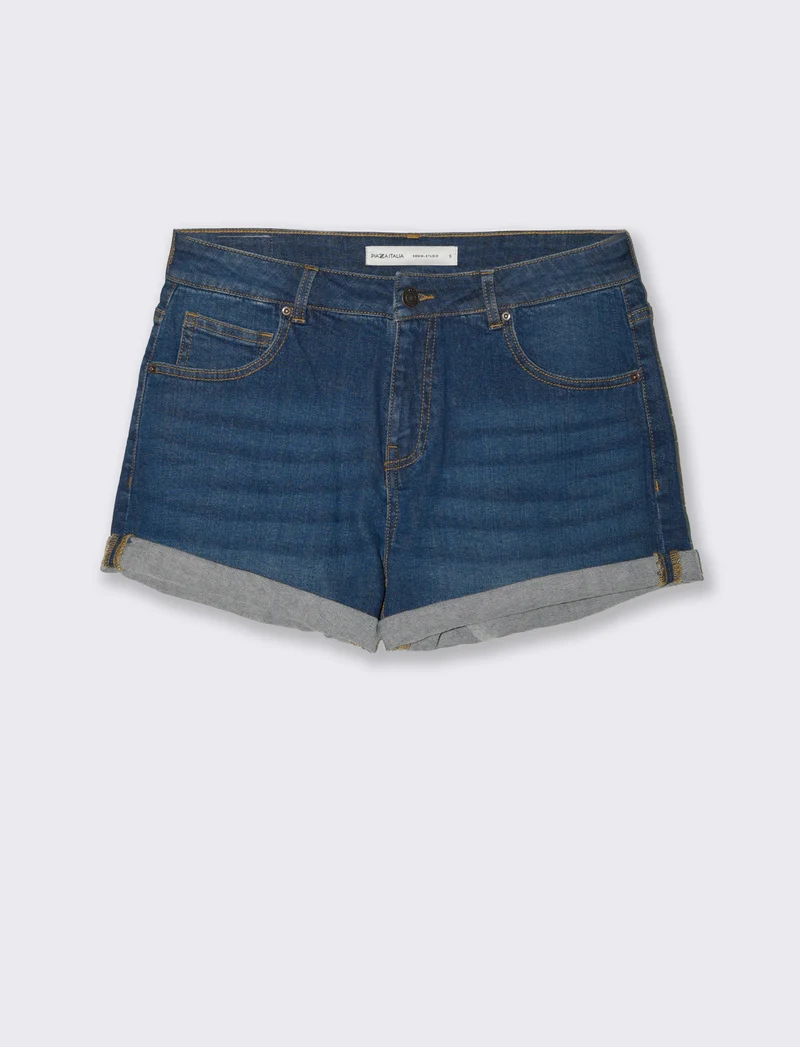 Short in denim da donna - DENIM SCURO