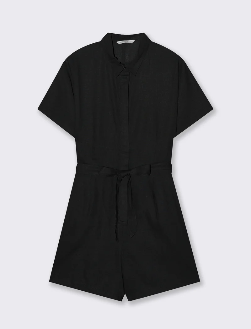 Jumpsuit corta da donna - Nero