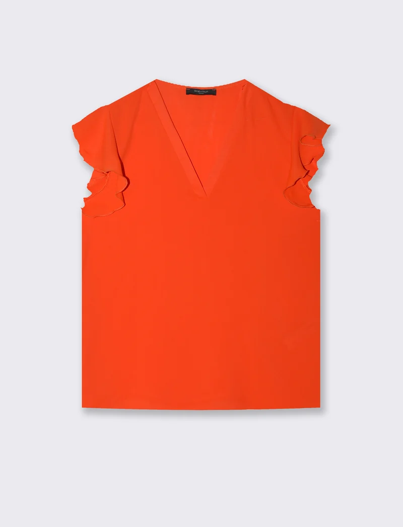 Casacca con rouches - Corallo