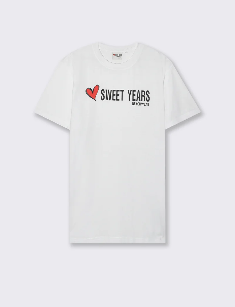 T-shirt con stampa sweet years da uomo - Bianco