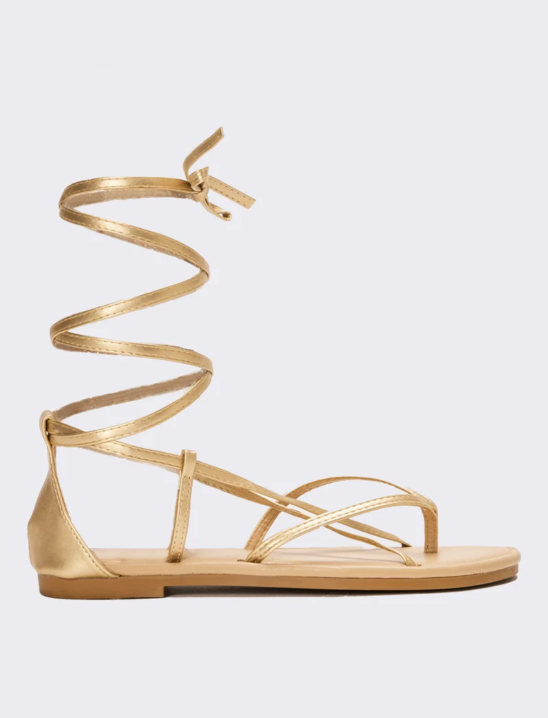 Sandalo da donna alla schiava - Oro
