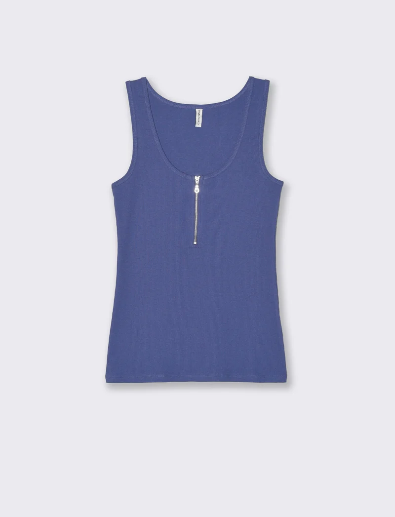 Top con zip da donna - Mirtillo