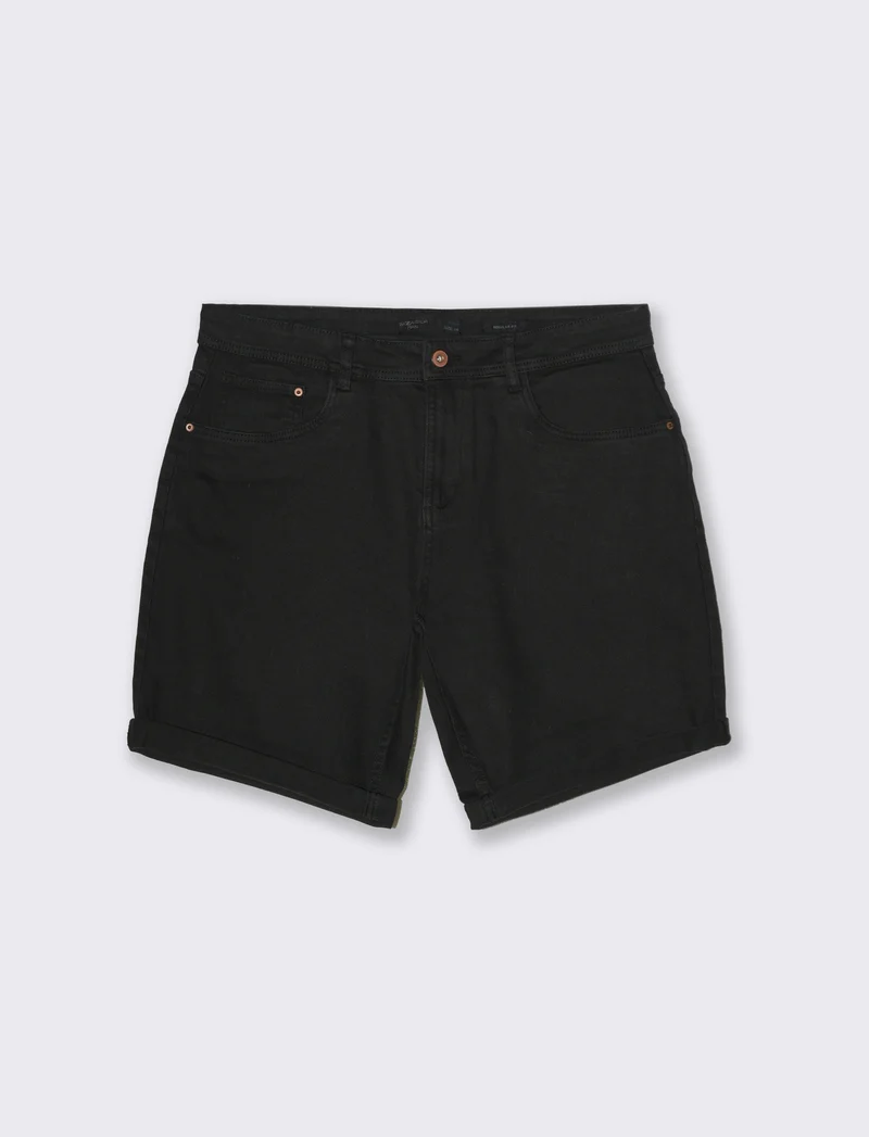 Bermuda jeans regular fit: da uomo - Nero