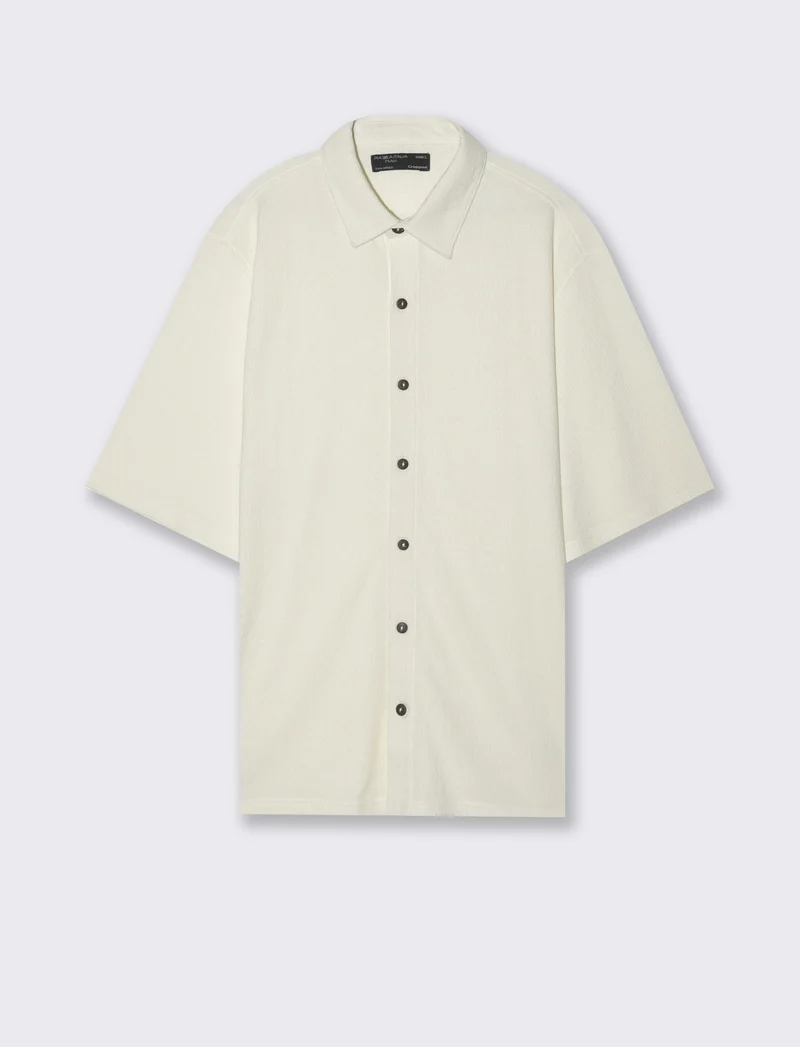 Camicia basic regular fit easy iron da uomo - Bianco sporco