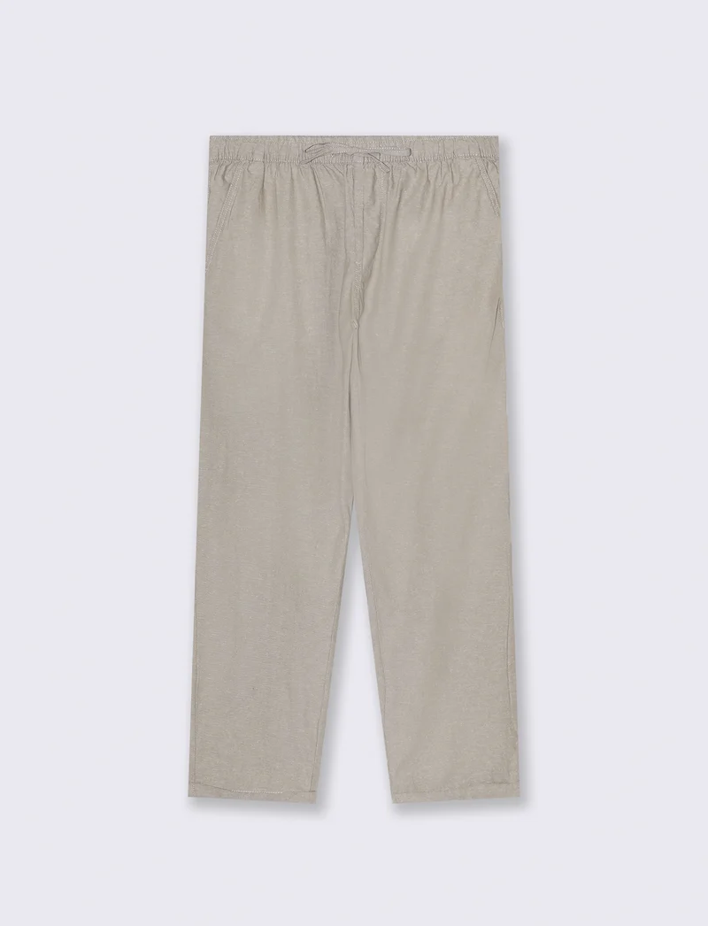 Pantaloni jogger in cotone effetto melange da uomo - Verde salvia