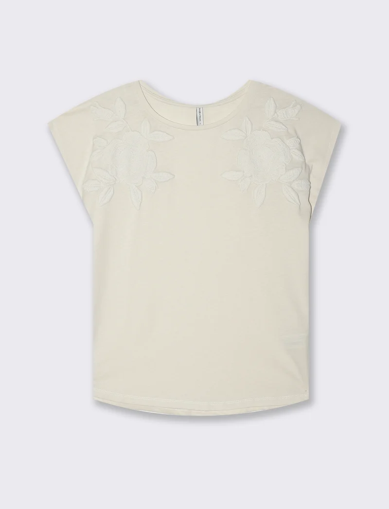T-shirt con stampa da donna - Avorio