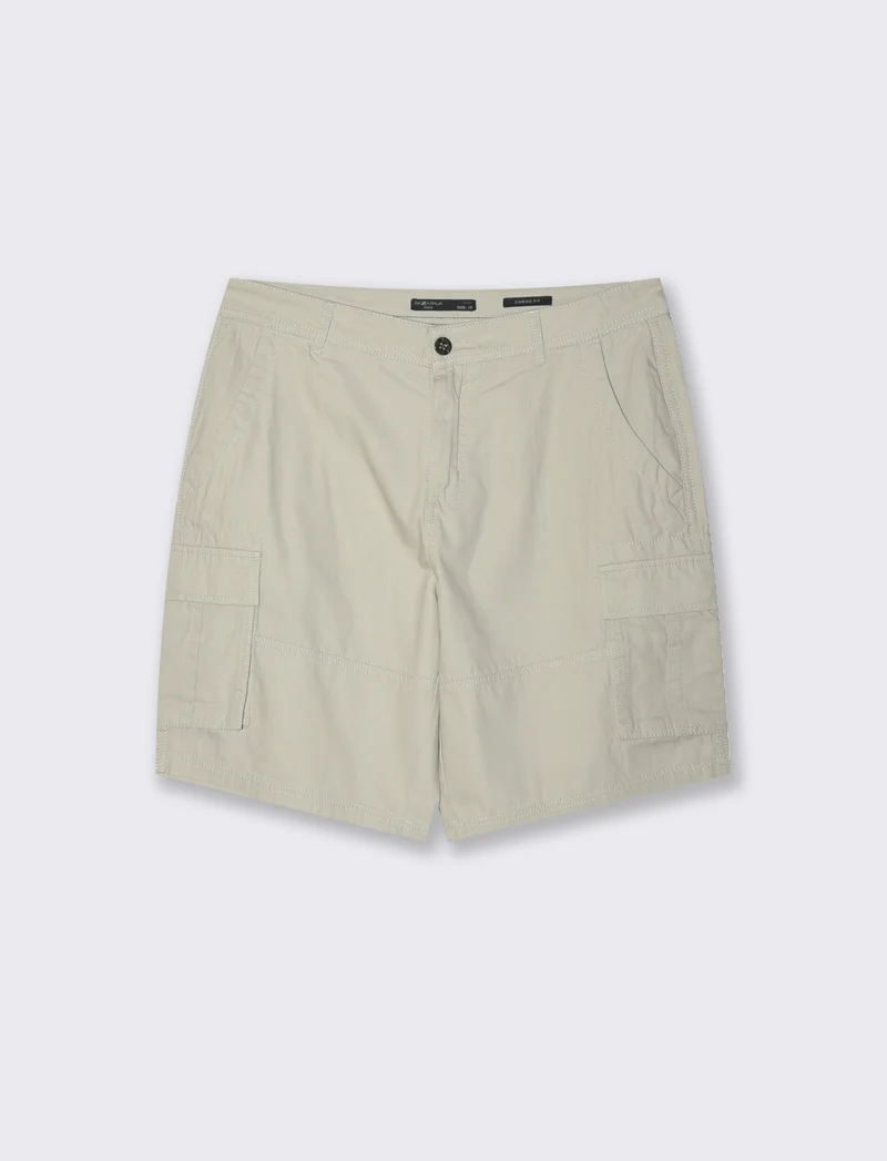 Bermuda cargo in tessuto ripstop da uomo - Grigio ghiaccio