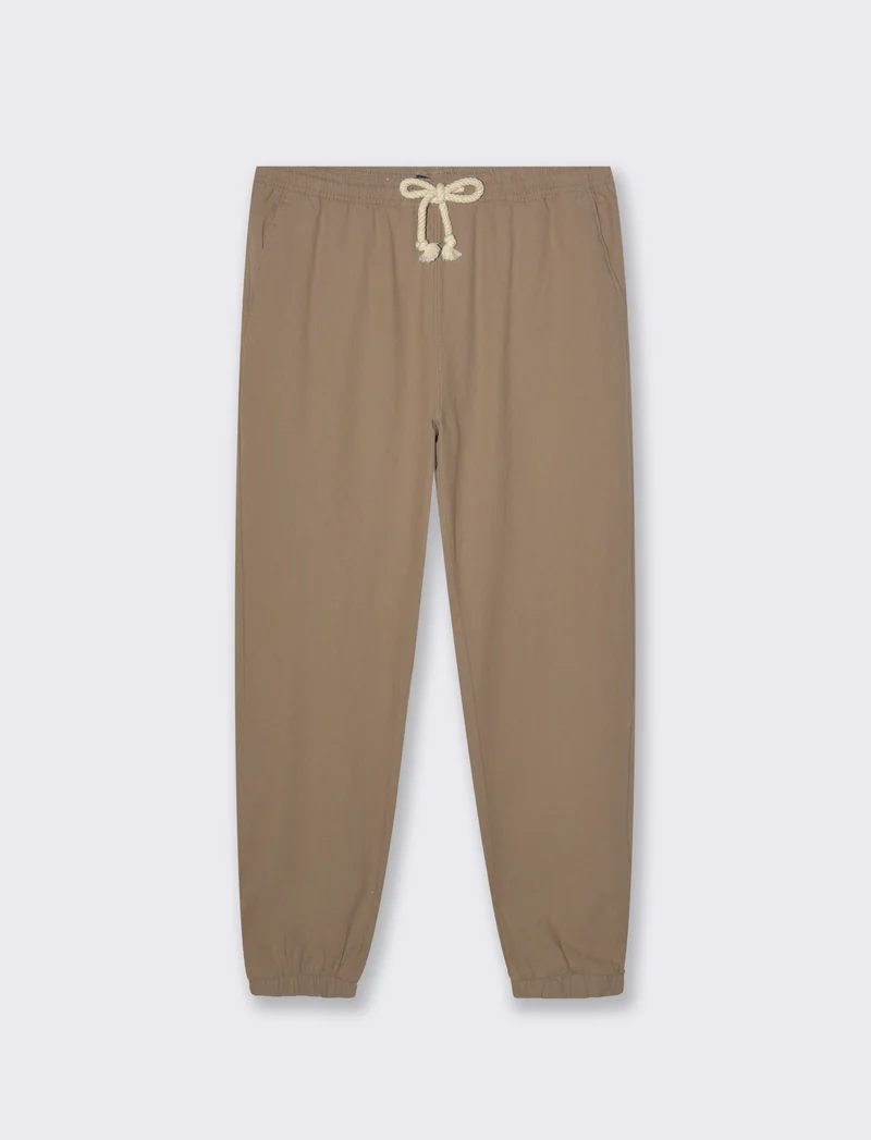 Pantaloni jogger tessuto strutturato da uomo - Grigio tortora