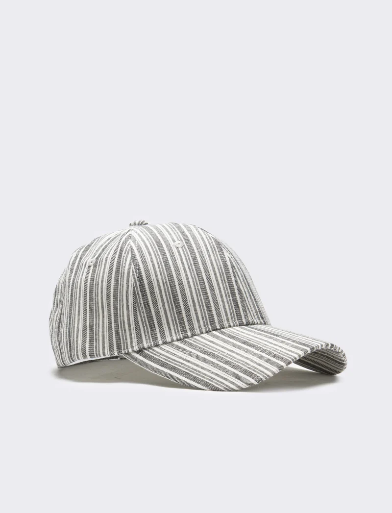 Cappello uomo baseball righine regolabile - Nero