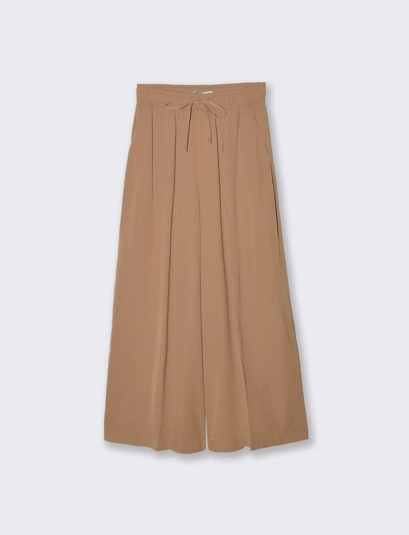 Pantalone con coulisse da donna - Caramello