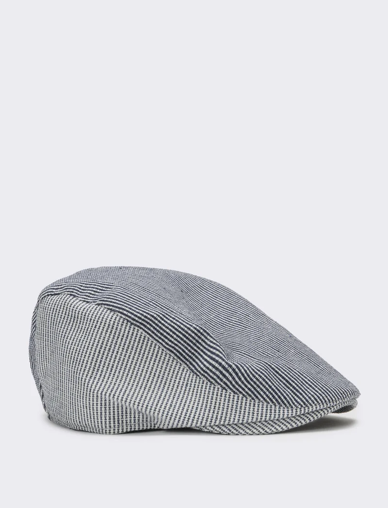 Cappello uomo coppola micro quadretti - Blu
