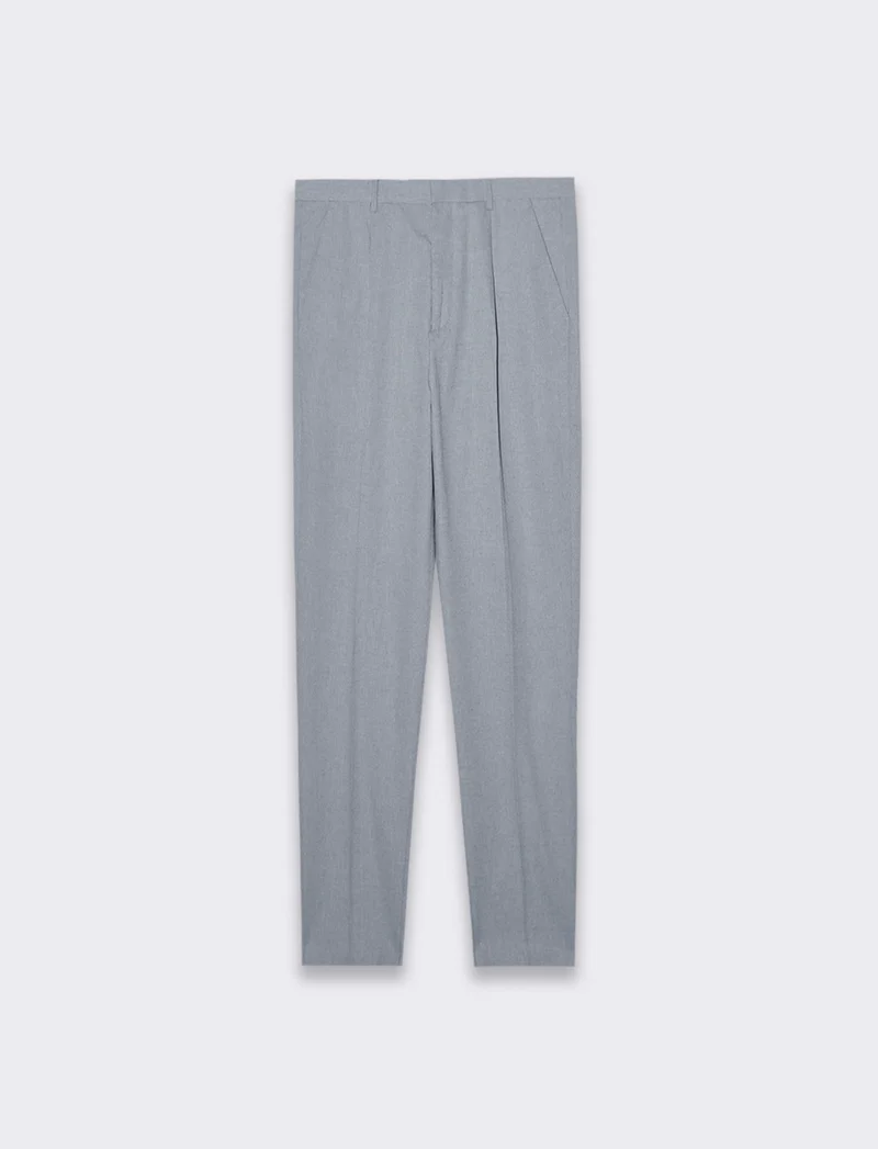 Pantaloni da completo struttura oxford da uomo - Celeste