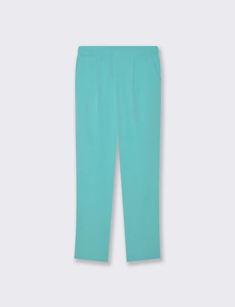 Pantalone regular fit da donna - Verde acqua