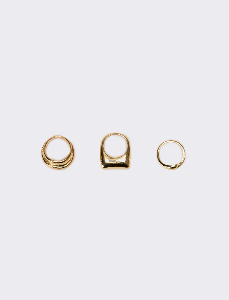 Anello donna 3 pezzi card - Oro