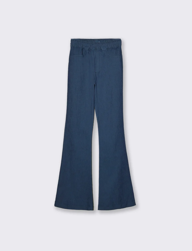 Pantalone a zampa da donna - DENIM SCURO