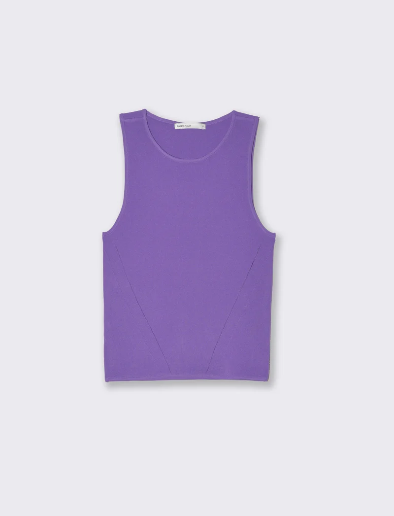Top in maglia da donna - Porpora
