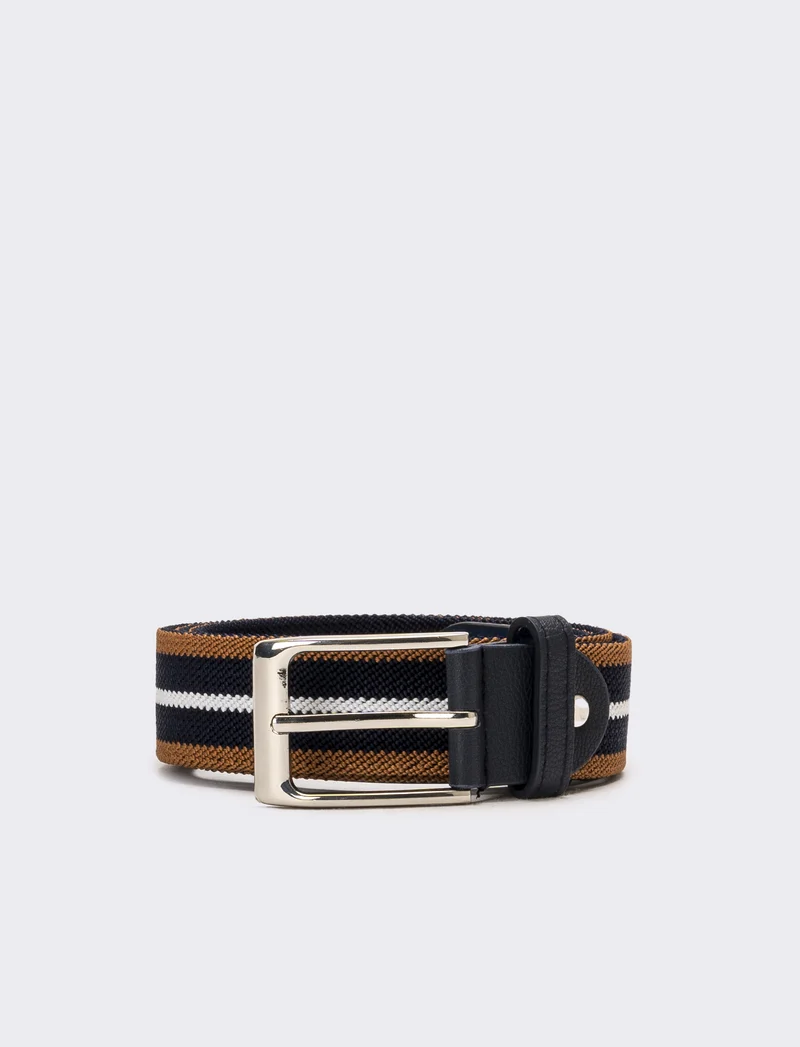 Cintura uomo con riga - Blu