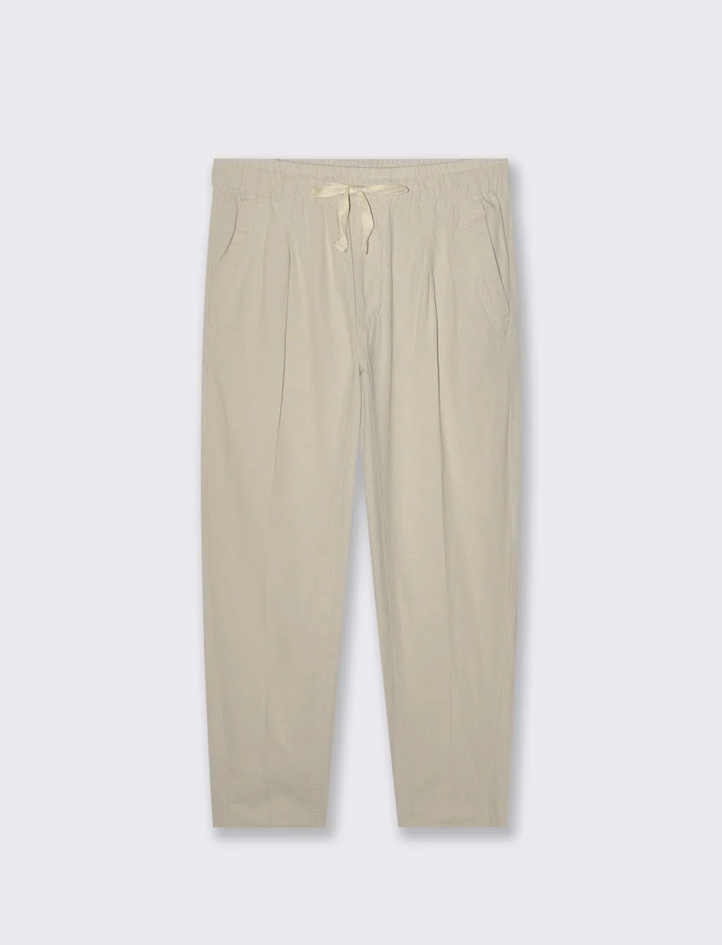 Pantaloni jogger in tessuto misto lino da uomo - Grigio ghiaccio
