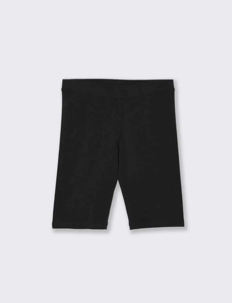 Leggings corto basico da donna - Nero