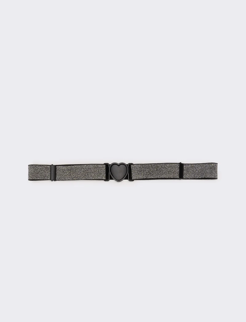 Cintura donna in lurex regolabile - Nero