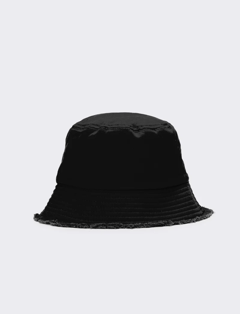 Cappello donna pescatore sfrangiato - Nero