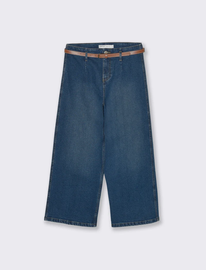 Jeans con cintura da donna - Denim