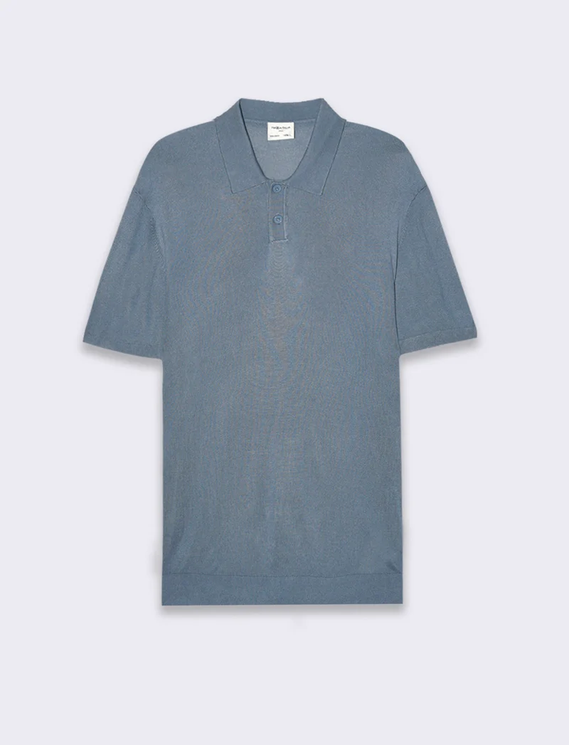 Polo in maglia sottile da uomo - CARTA DA ZUCCHERO