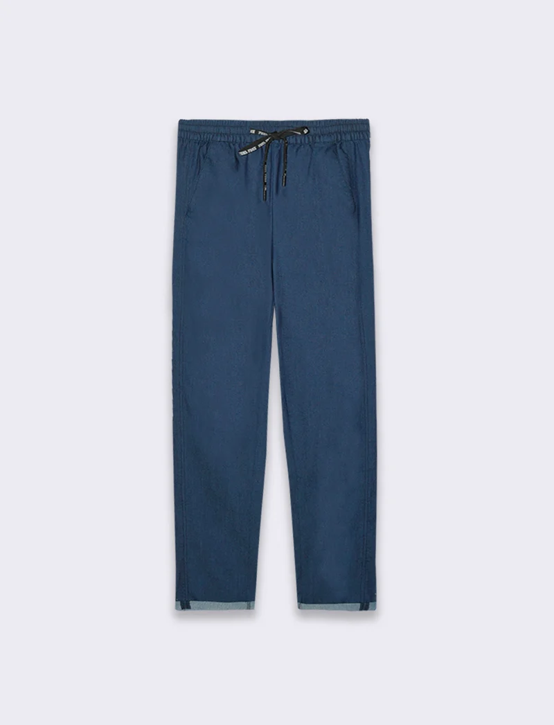 Pantalone con coullisse da donna - DENIM SCURO